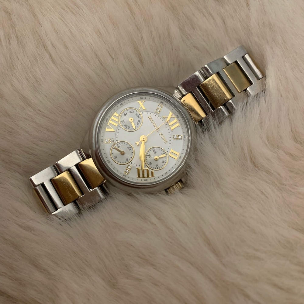 Michael kors two time gold silver watch